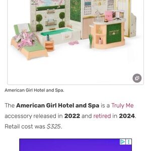 American Girl Hotel and Spa Set